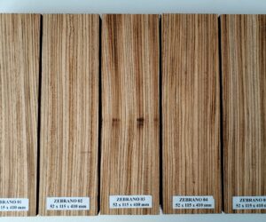 Zebrano 52 x 115 x 410 mm