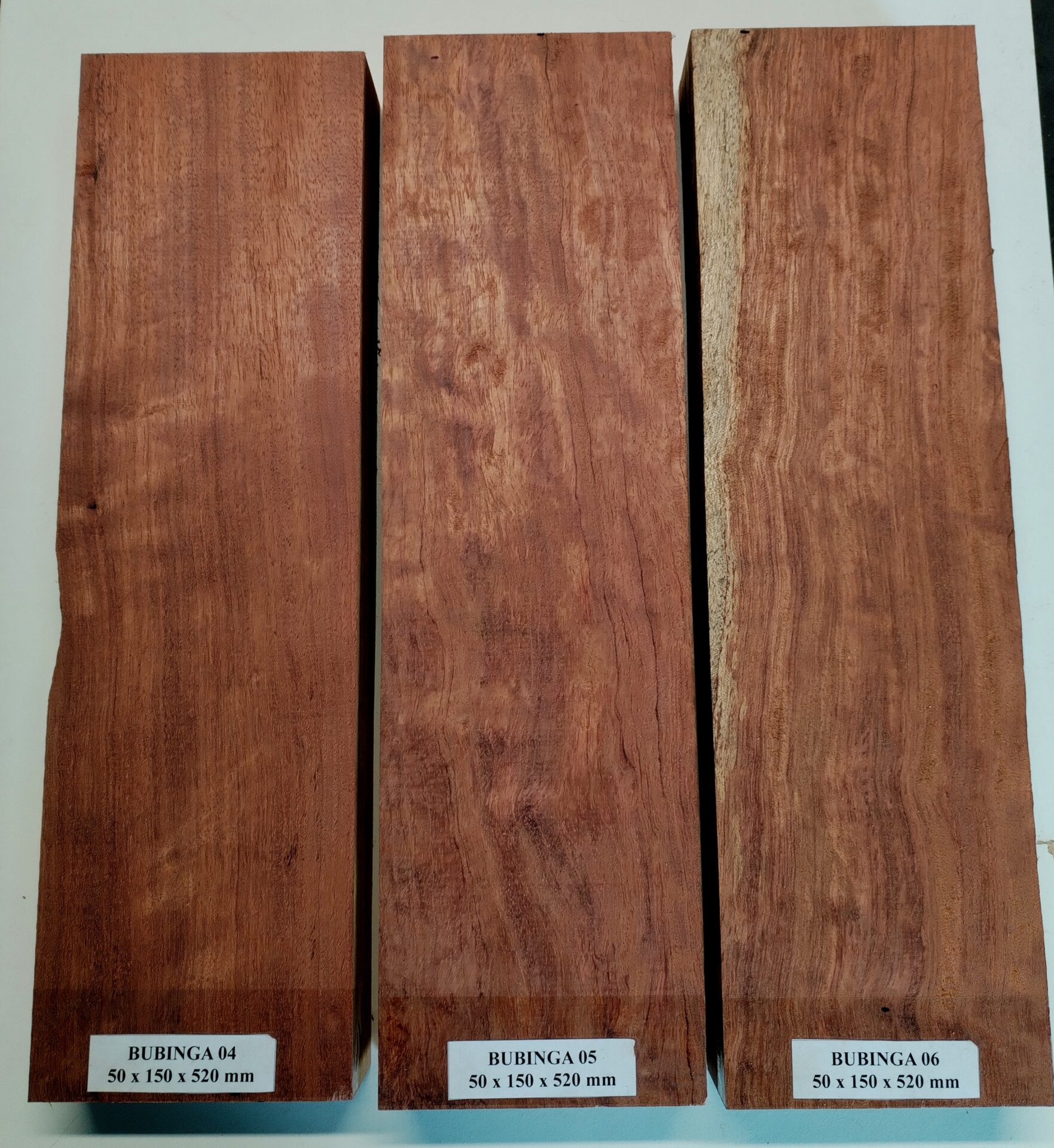 Bubinga 50 x 150 x 520 mm - Obrázek 4